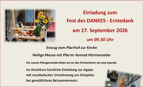 Erntedankfest 2026 / Pfarrgemeinde Allerheiligen Erntedankfest 2026