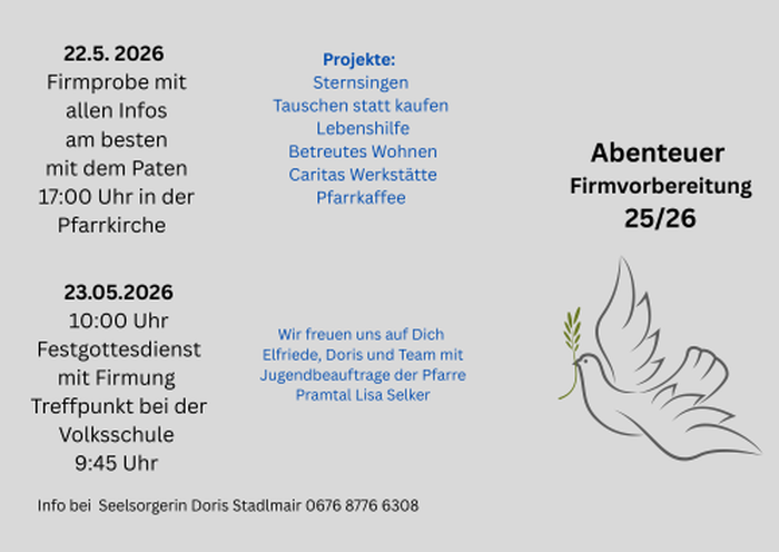 Firmung 1 / © Pfarrgemeinde Eggerding Firmung 1