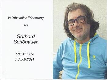 Totenbild Gerhard Schönauer