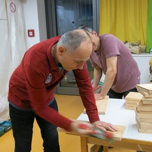 Gebetsschemel-Bau mit Josef