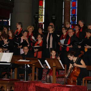 Der Hartkirchner Chor 'cantus toccare' bei der Vesper im Linzer Mariendom