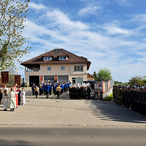 Aufstellung bei der Florian-Statue