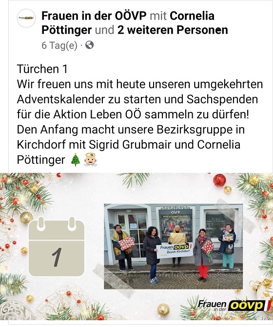 umgekehrter Adventkalender