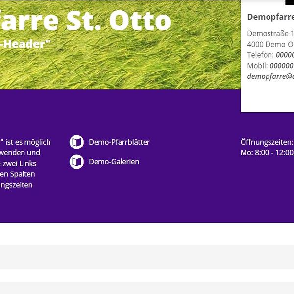 Vorlage Text-Link-Header