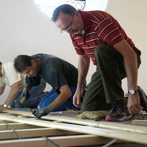 Impressionen vom Bodenverlegen am 09.08.2016