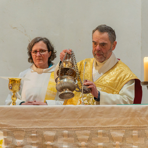 Der Gottesdienst wurde musikalisch mitgestaltet vom Kirchenchor sowie Orchester