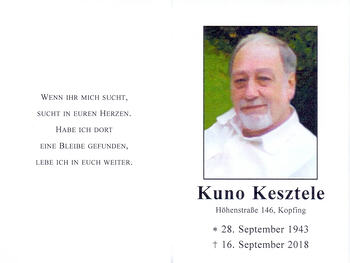 Kuno Kesztele / © Pfarrgemeinde Kopfing Kuno Kesztele
