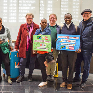 Ankunft Biko Flughafen Wien