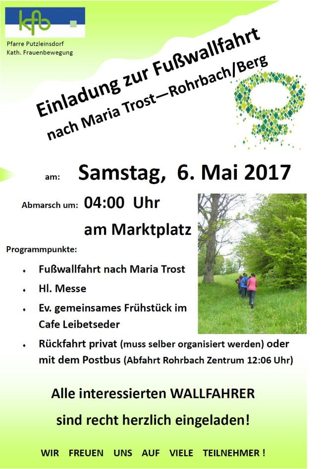 Fußwallfahrt KFB Putzleinsdorf 2017