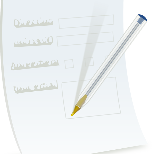 Formular mit Kugelschreiber