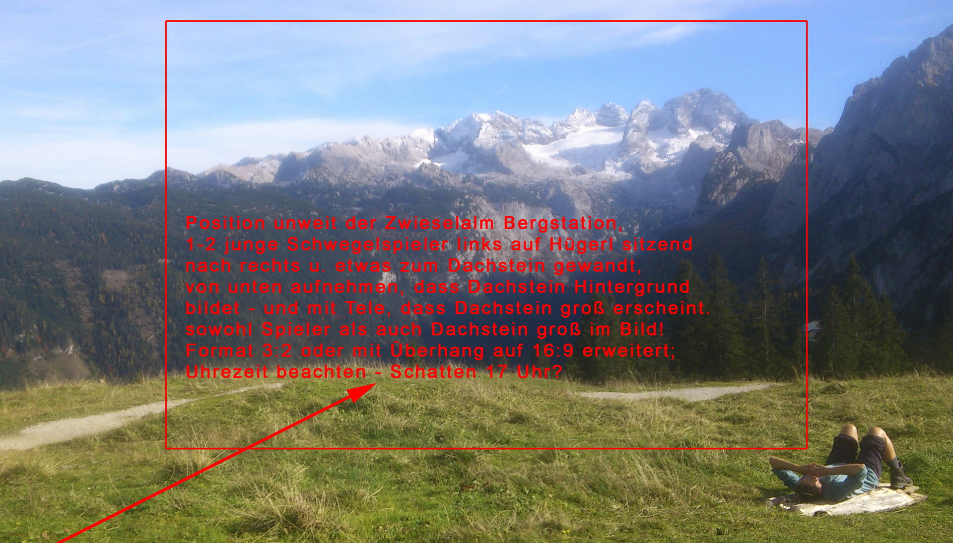 Projektentwurf Dachstein-Schwegelspieler / Stephanusrunde Fotografische Anleitung zum Bild Dachstein -Kinder-Tracht-Schwegel