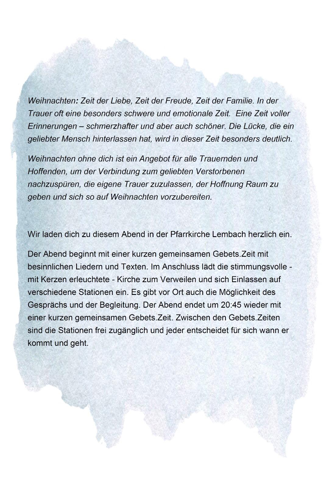 Weihnachten ohne dich