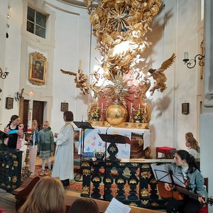 Die Jungscharkinder und -leiter*innen gestalteten den Gottesdienst