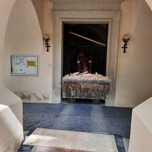 Rote Heuschrecke hilft