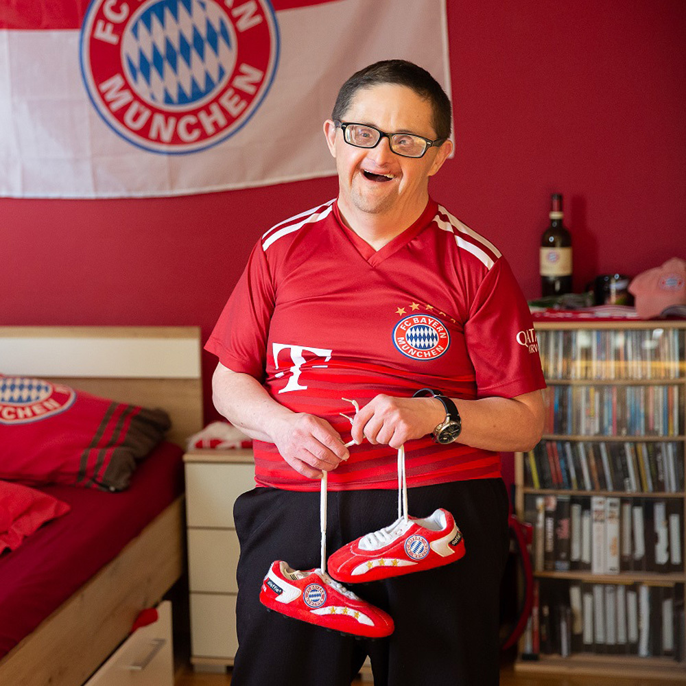 Franz Steinbeiß ist riesiger FC Bayern München Fan und Mitglied im Fanclub Natternbach