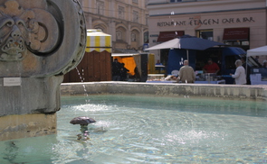 Brunnen am Linzer Hauptplatz. © Citypastoral 
