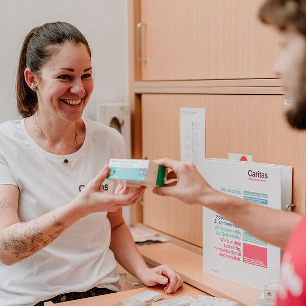 Julia Kriegner, Diplomierte Gesundheits- und Krankenpflegerin, arbeitet in der Caritas-Einrichtung St. Pius für Menschen mit Beeinträchtigungen in Steegen.