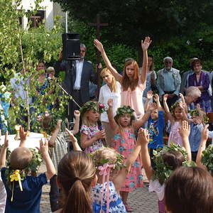 Auch die Kindergartenkinder feierten mit