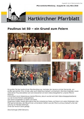 Pfarrblatt März 2018