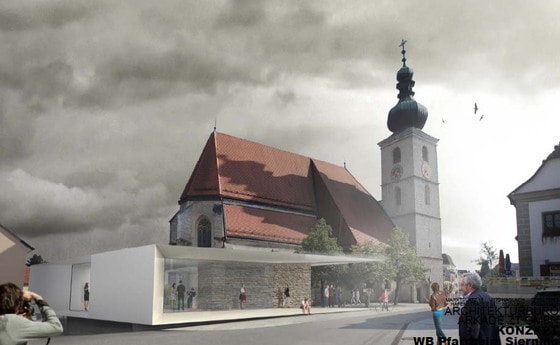 Fotomontage Pfarrheim Sierning