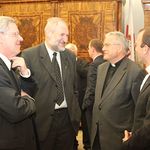 Besuch des Nuntius (v. l.): Max Mittendorfer, Willi Vieböck und Josef Ahammer