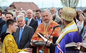 Grundsteinlegung serbisch-orthodoxe Kapelle in Mauthausen