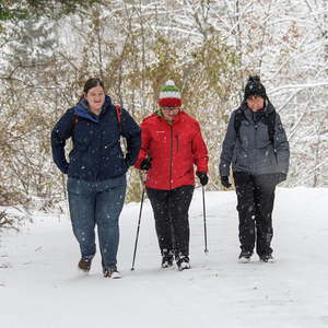Bischofs Visitation Dekanat Weyer, Wanderung, Visitation mit den Mitgliedern der Pastoralkonferenz Dekanat Weyer in Trattenbach im SchneeFoto: Jack Haijes