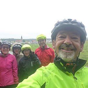 Die RadwallfahrerInnen trotzen dem Regen