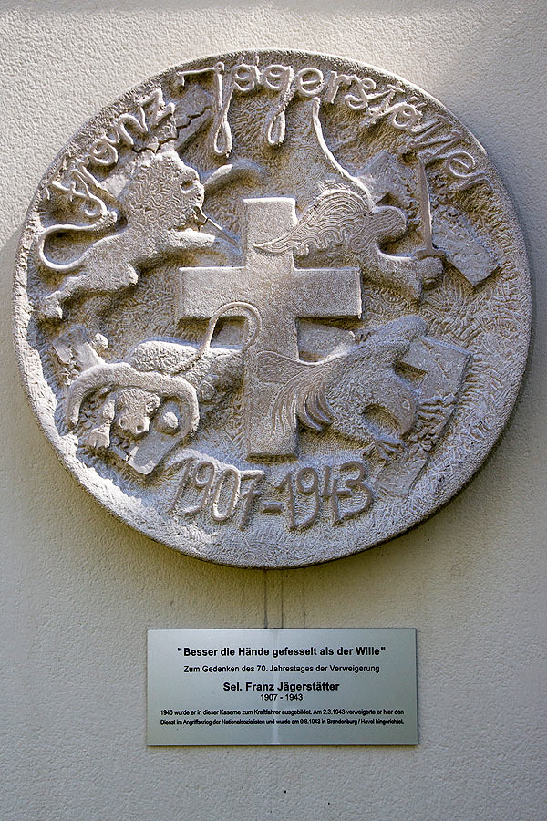 Jägerstätter Gedenkstein Enns