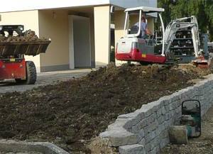 Weiterbau der Grünanlage