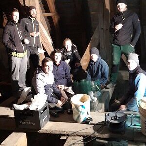 erste Fotos von der Dachstuhlsanierung