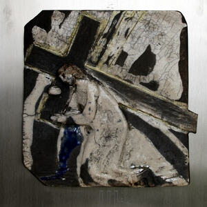 III. STATION    Jesus fällt zum ersten Mal unter dem Kreuz