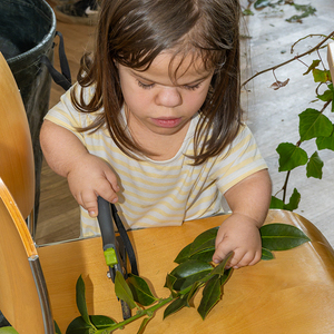 Kath. Jungschar der Pfarre Kirchdorf an der Krems übernahm heuer erstmals das Palmbuschen-Binden. 