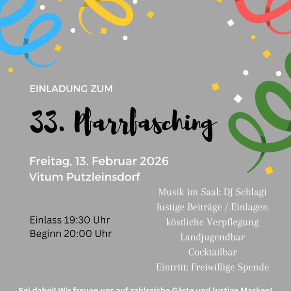 Einladung Pfarrfasching