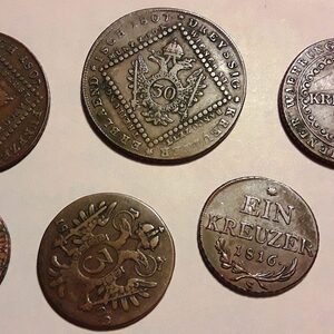 Beigabe aus 1826 7 Kupfermünzen (Kreuzer)