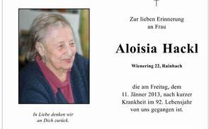 Aloisia Hackl