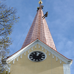 Kirchturmkreuzsteckung