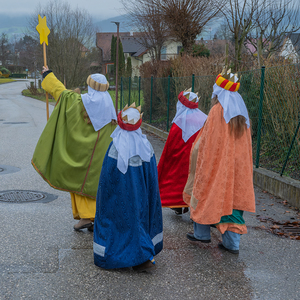 Die Sternsinger*innen waren in der Pfarre Kirchdorf an der Krems unterwegs