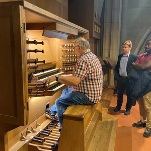 Besuch der Rudigierorgel im Mariendom in Linz