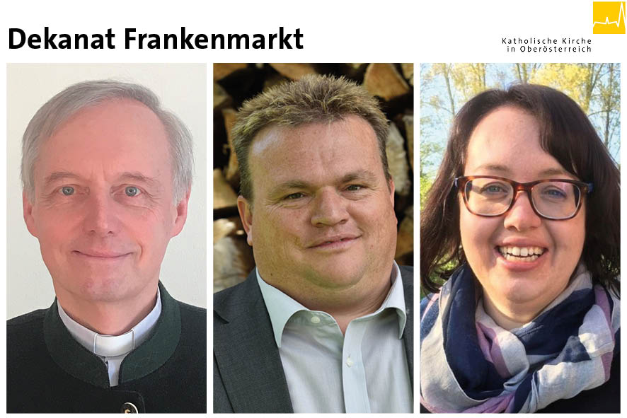 V. l.: Pfarrer Johann Greinegger, Pastoralvorstand Johannes Mairinger und Verwaltungsvorständin Daniela Riedl