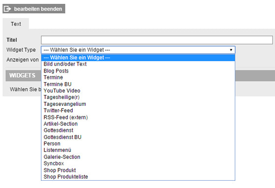 Widget erstellen / © Diözese Linz Kommunikationsbüro Widget erstellen