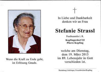Stefanie Strassl / © Pfarrgemeinde Kopfing Stefanie Strassl