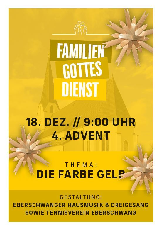 Familiengottesdienst in Eberschwang am 4. Adventsonntag