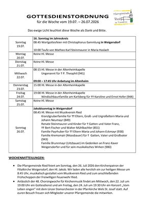 KW 30 19.07. - 26.07.2026