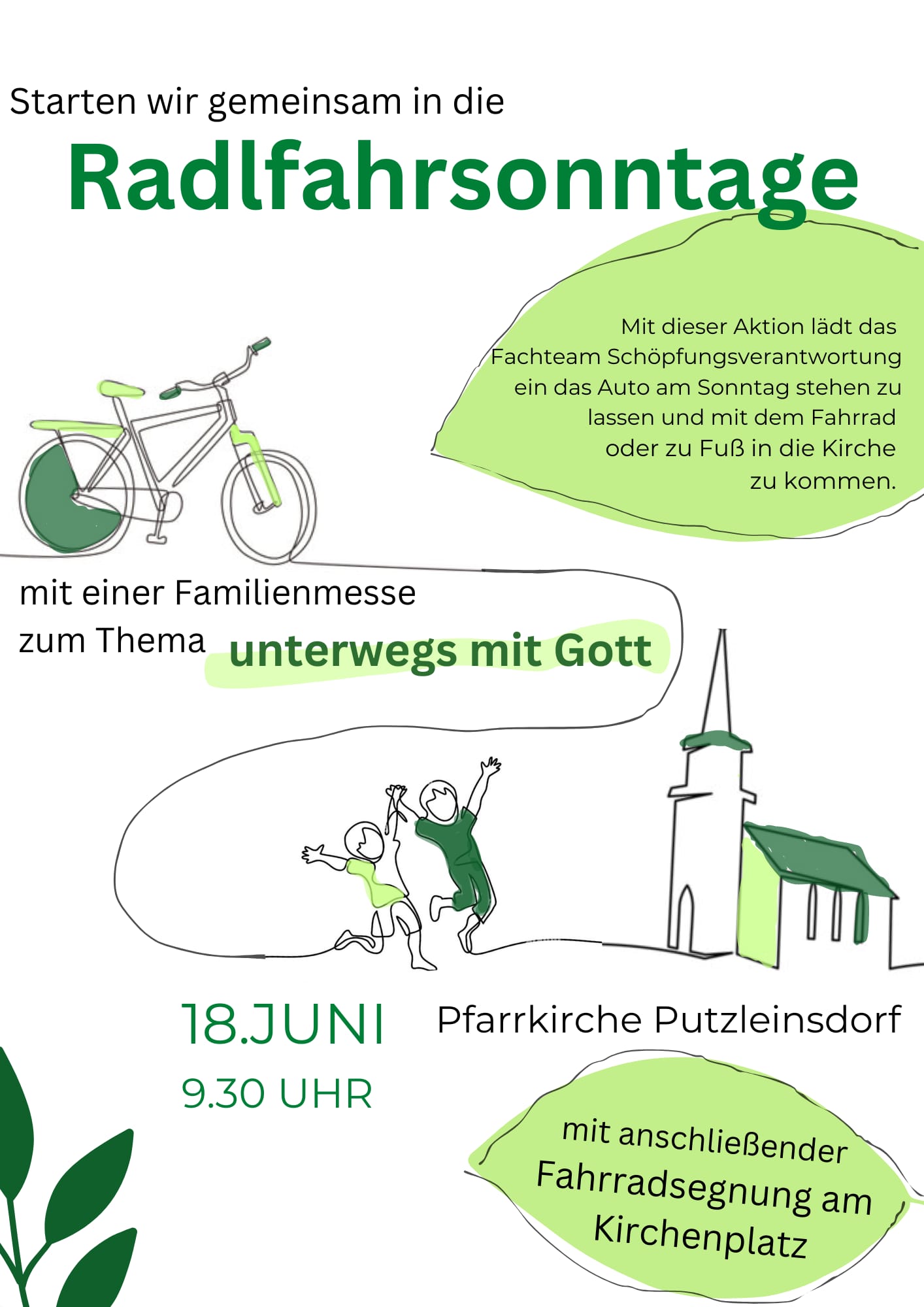 Einladung Radlfahrsonntage / FA Schöpfungsverantwortung Einladung Radlfahrsonntage