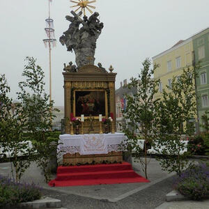 Fronleichnamsprozession auf Rädern