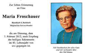 Maria Froschauer
