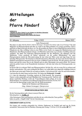Pfarrblatt 2022 Ausgabe 1