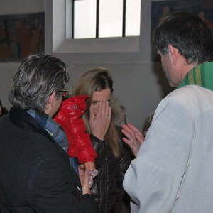 Gottesdienst und Kindersegnung mit den Taufeltern des Vorjahres