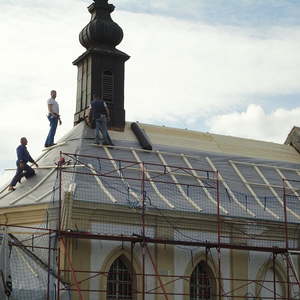 Renovierung Dach Doblkapelle / 2. Tag